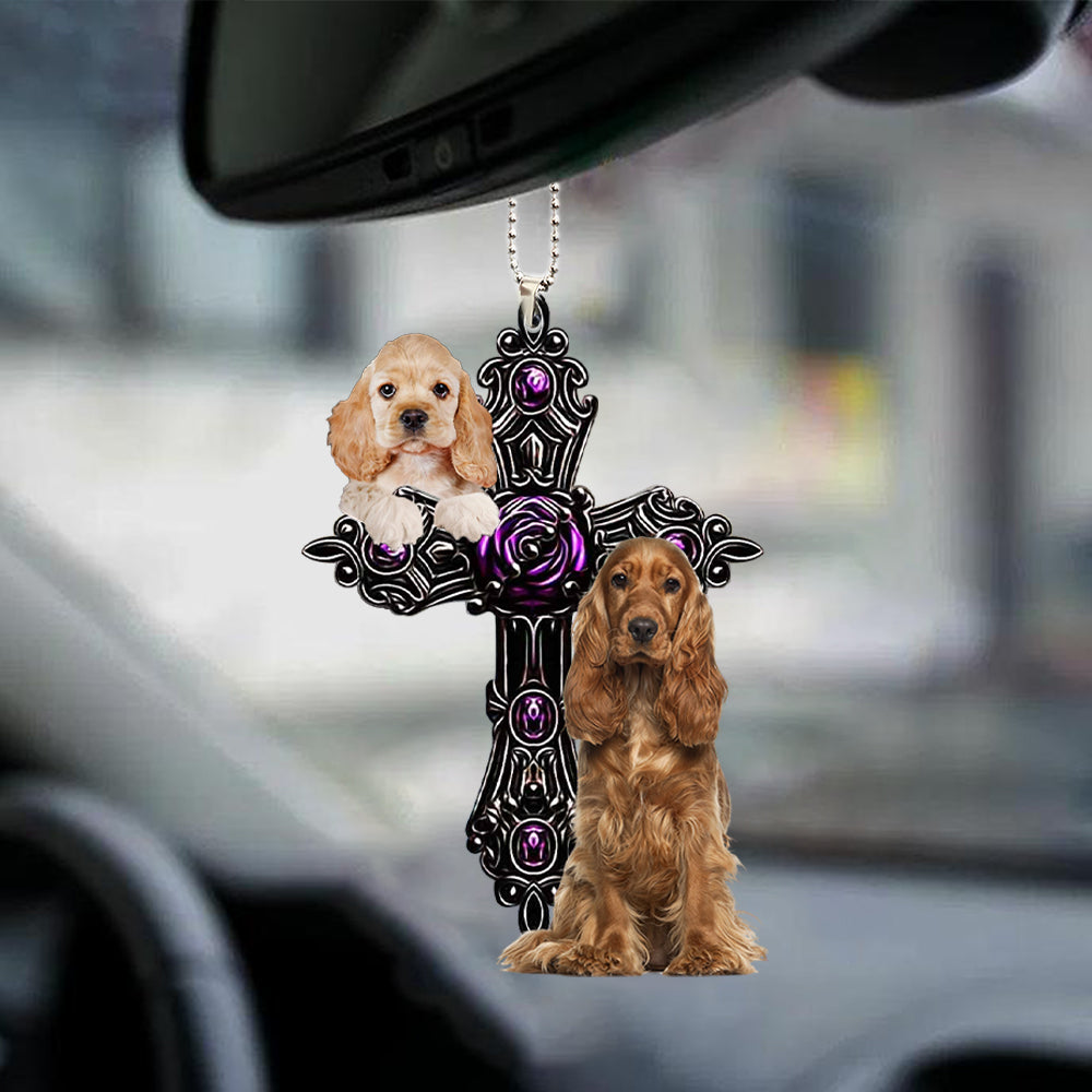 Cocker Spaniel Pray For God Car Hanging Ornament Dog Pray For God Ornament Coolspod