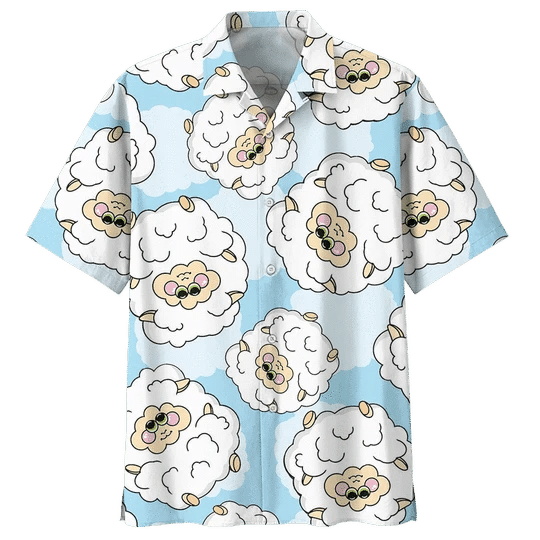 Collection Sheep Illustration Design Hawaiian Shirt