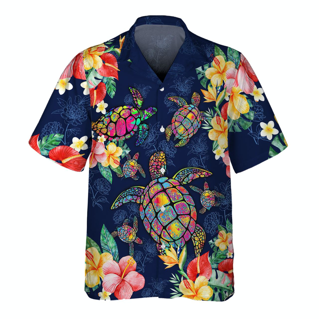 Color Turtle - 3D Hawaiian shirt Men''s/ Gift for Turtle lovers