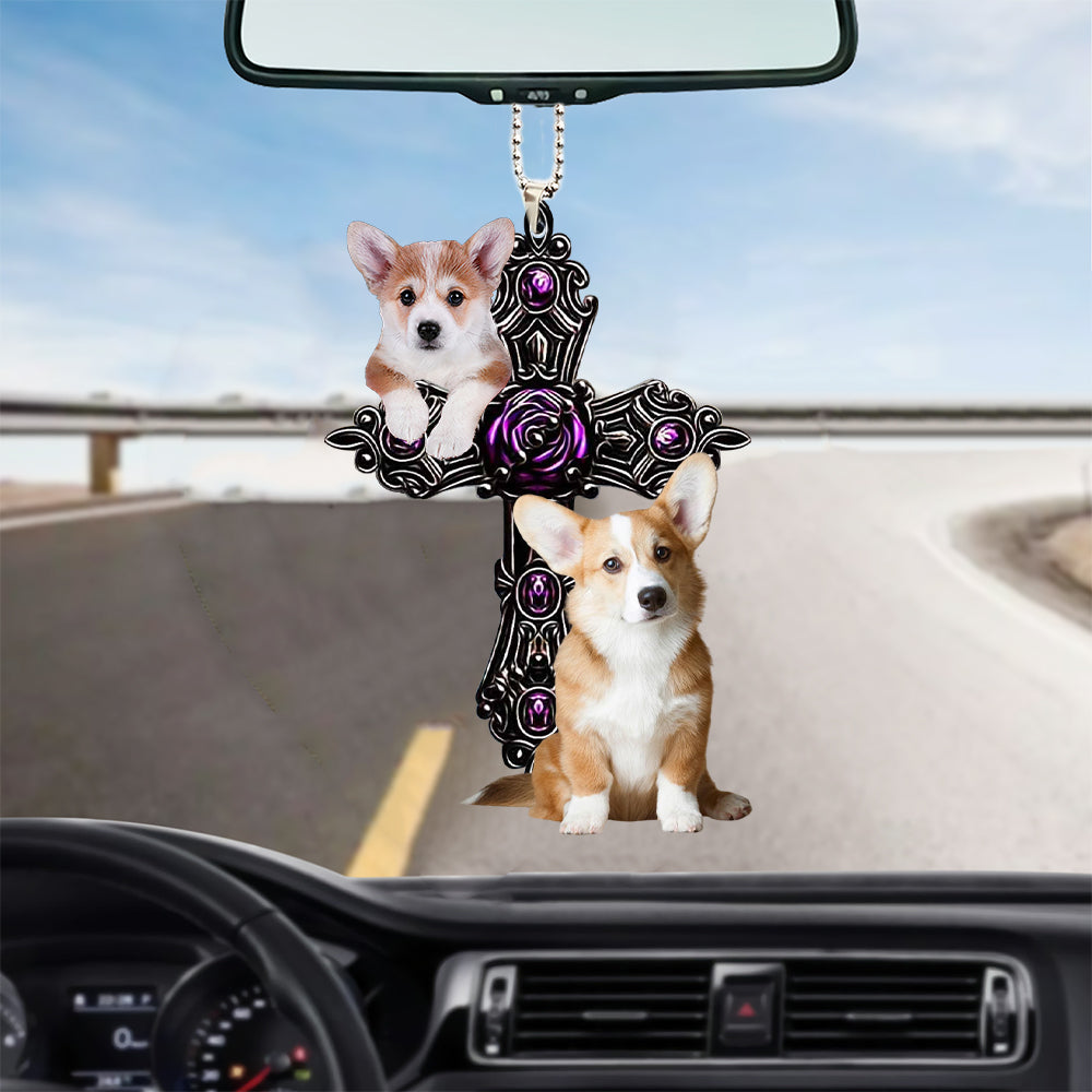 Corgi Pray For God Car Hanging Ornament Dog Pray For God Ornament Coolspod
