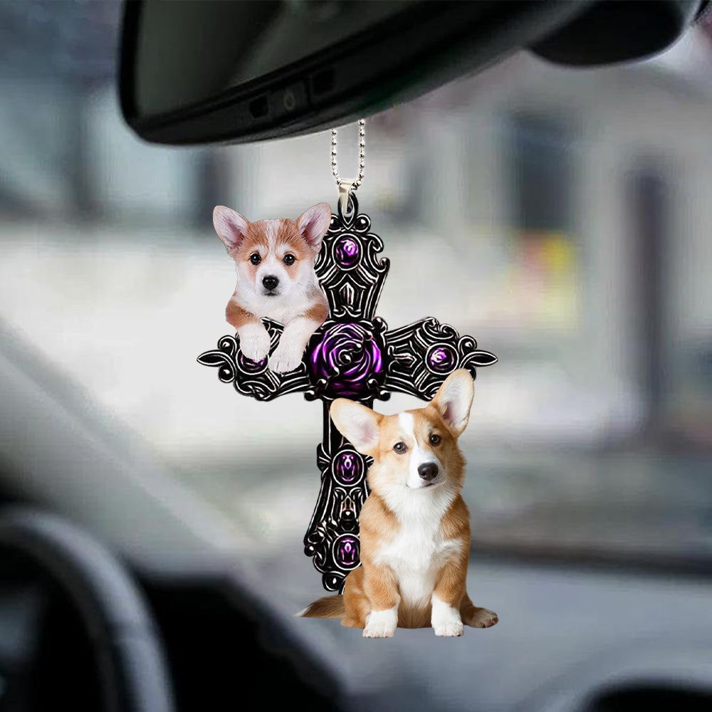 Corgi Pray For God Car Hanging Ornament Dog Pray For God Ornament Coolspod