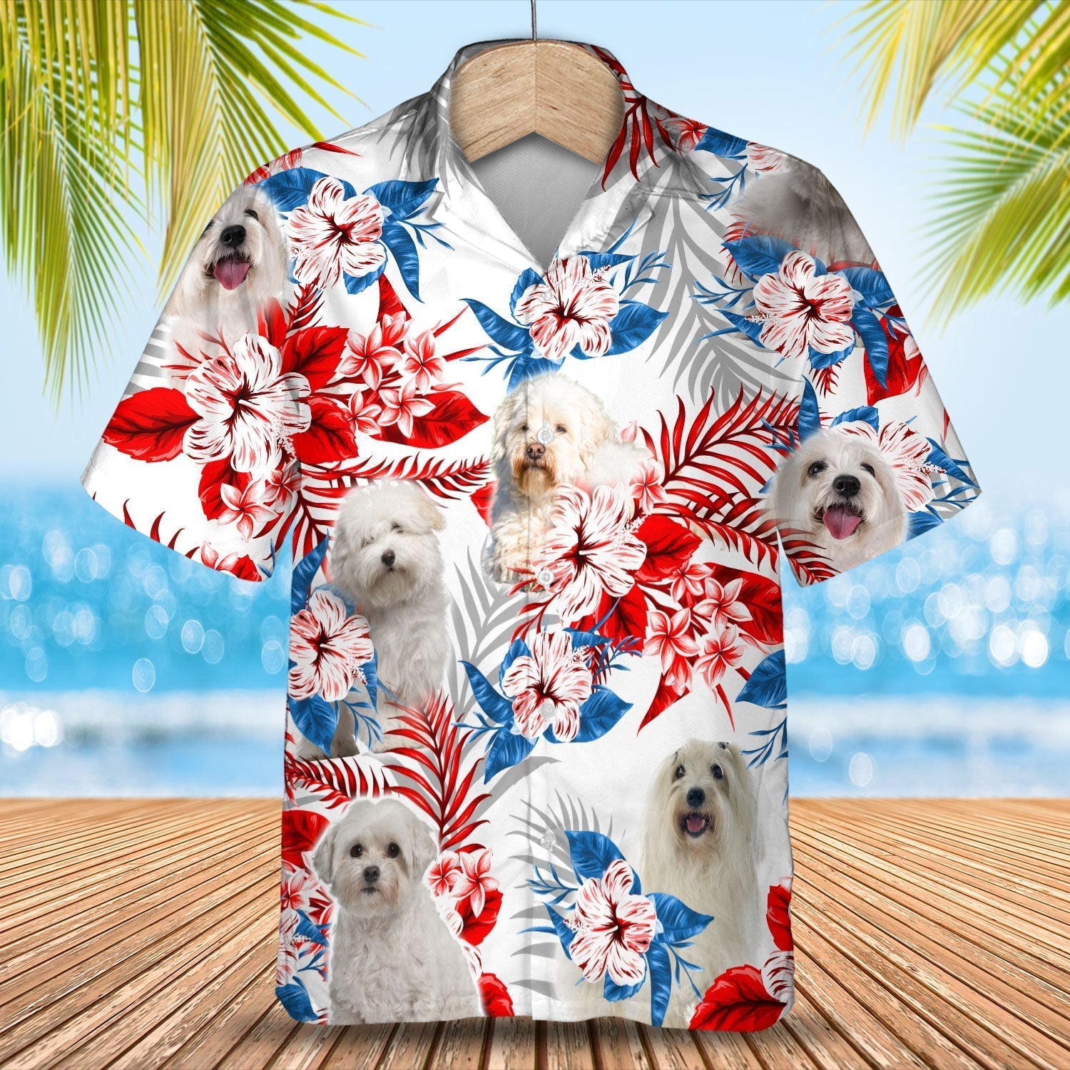 Coton de Tulear Hawaiian Shirt -  Gift for Summer/ Summer aloha shirt/ Hawaiian shirt for Men and women