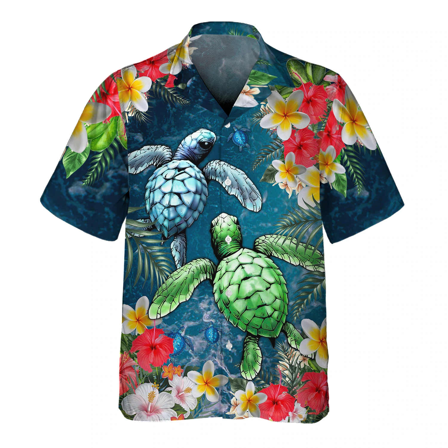 Red Bird Turtle 3D Hawaiian shirt Men