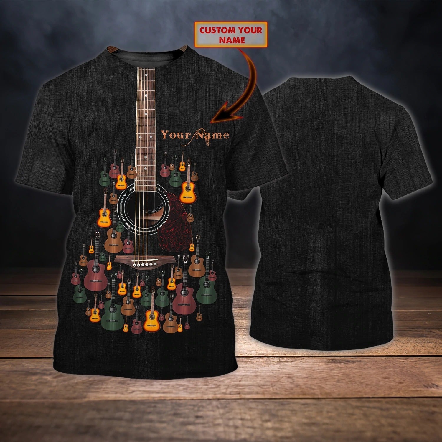 Personalized 3D Electric Guitar Shirts For Man And Woman/ Guitar Lovers Gifts/ Sublimation Shirt For Guitar Men