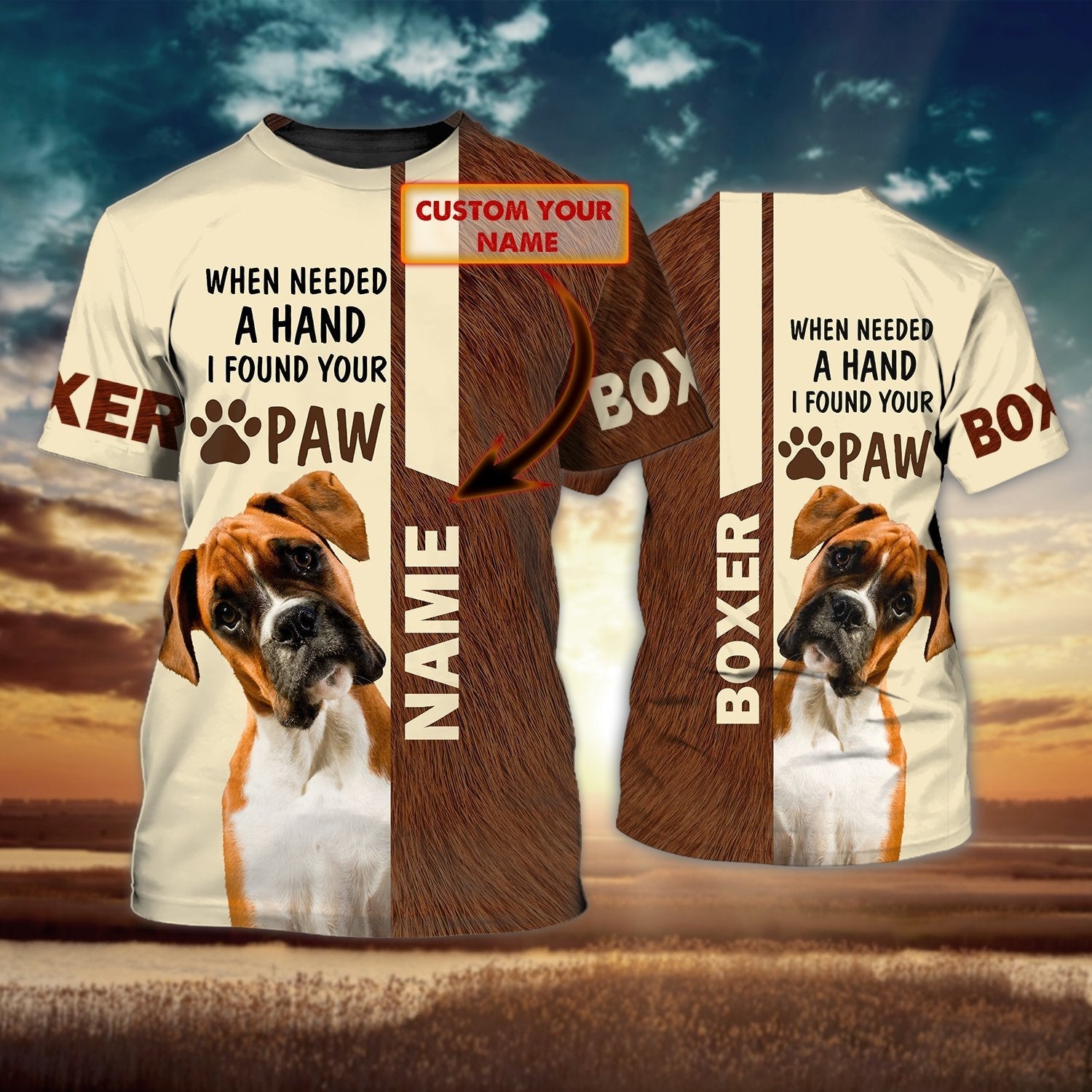 Custom Boxer 3D Shirt Men Women/ Dog Tee Shirts