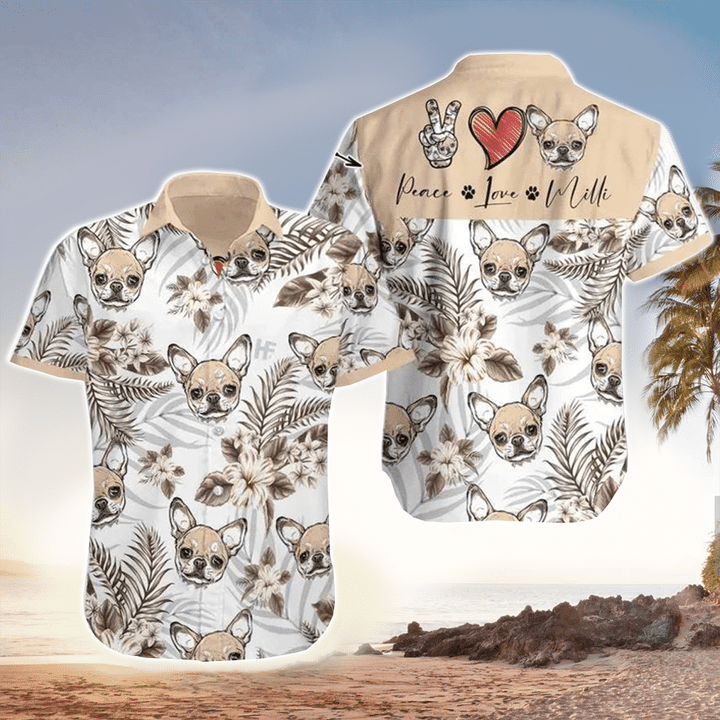 Chihuahua 3D hawaiian Shirt for Men women/ Chihuahua Clothing/ Custom of Chihuahua Shirt/ Chihuahua Hawaiian Shirt For Dog Lovers
