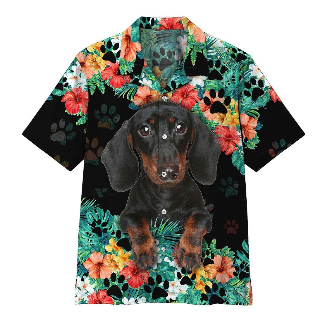 Dachshund Aloha Hawaiian Shirts/ Dog Hawaiian shirt For Men/ Women