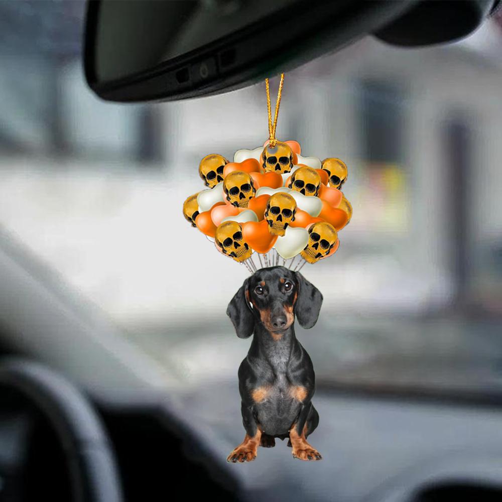 Dachshund 2 Halloween Car Ornament Dog Ornament For Halloween