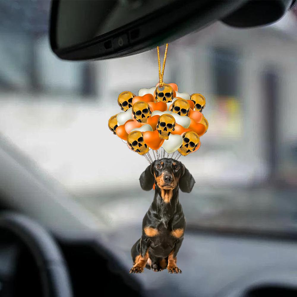 Dachshund 3 Halloween Car Ornament Dog Ornament For Halloween