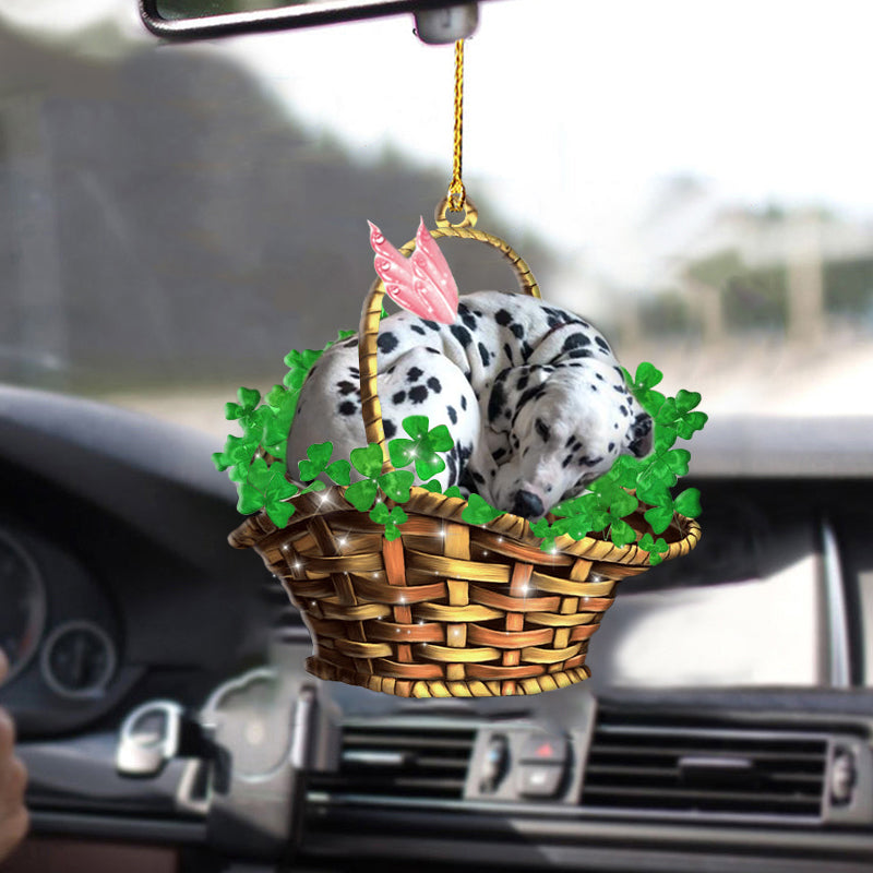 Dalmatian Dog Sleeping Lucky Fairy Two Sided Ornament/ Car Hanging Mirror Ornaments