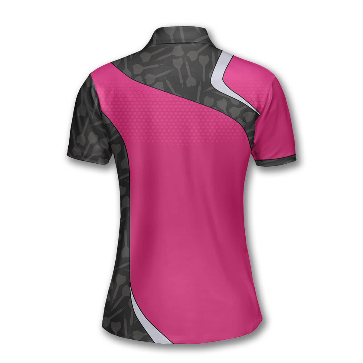 Dart Arrows Black Pink Custom Darts Shirts for Women/ Personalized Name Dart Polo Shirt