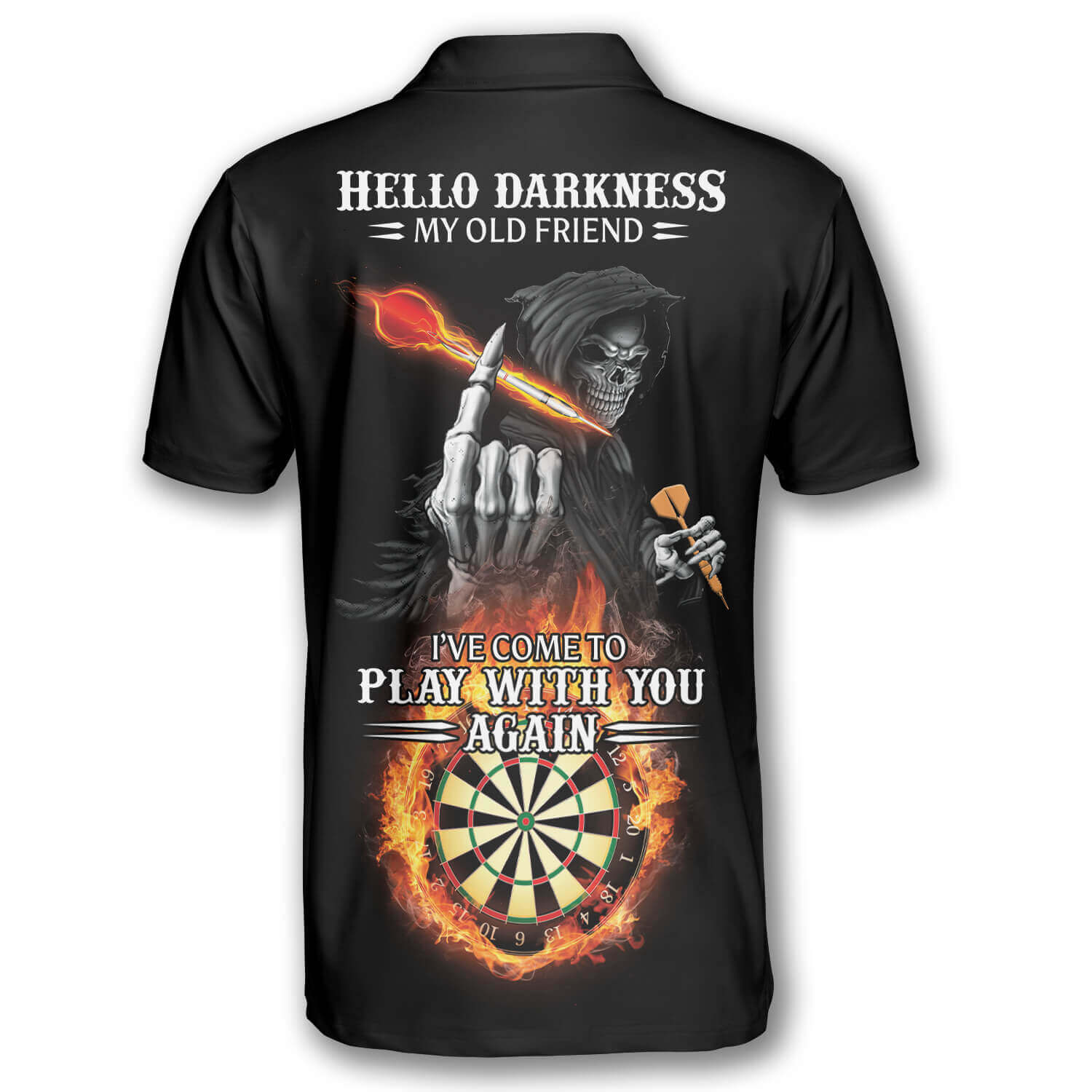 Darts Hello Darkness My Old Friend Custom Darts Shirts for Men/ Dart Fire Shirt