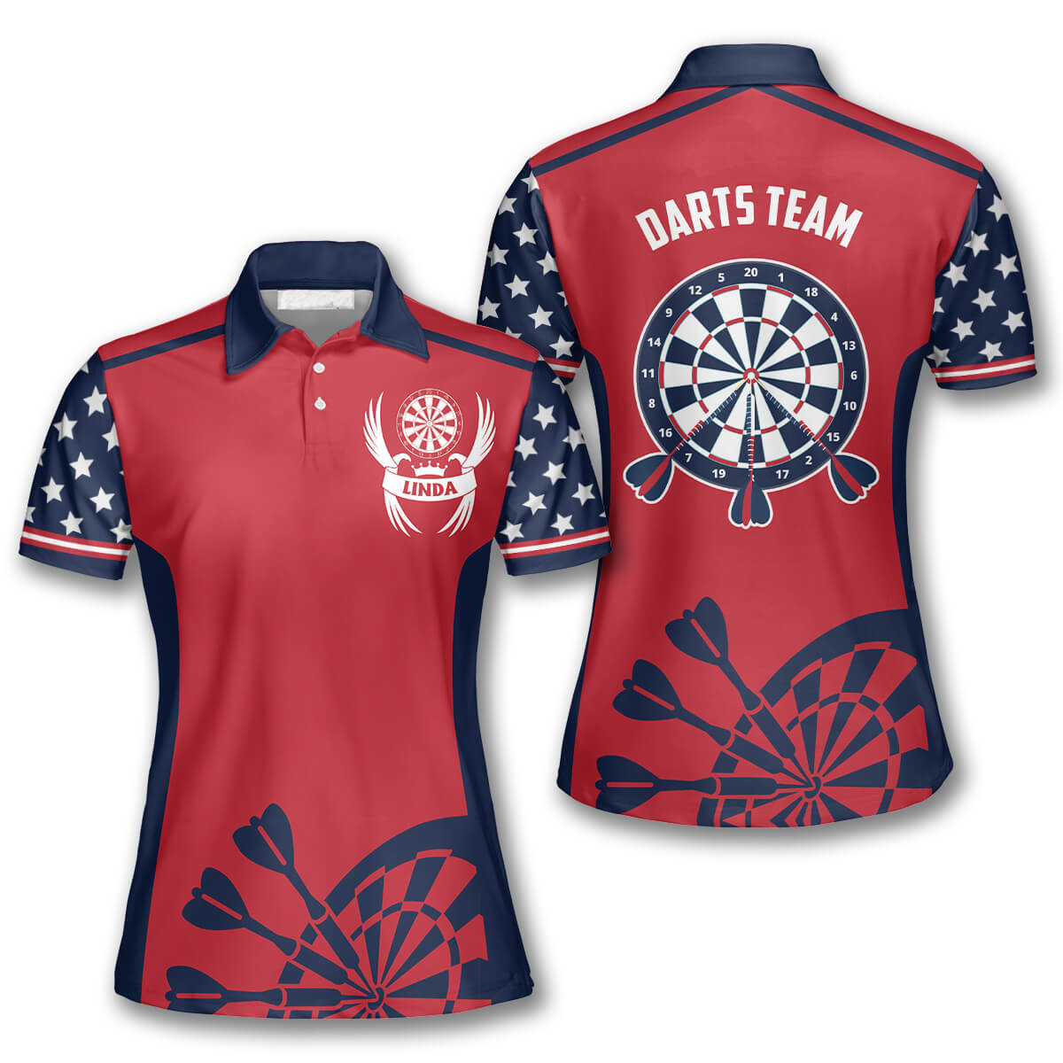 Patriotic Custom Darts Shirts for Women/ Personalized 3D All Print Dart Women Shirt