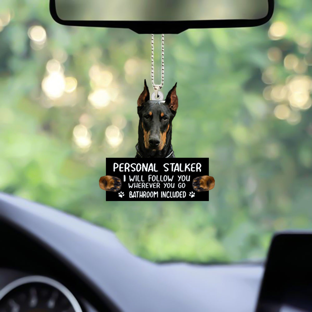 Doberman Personal Stalker Car Hanging Ornament