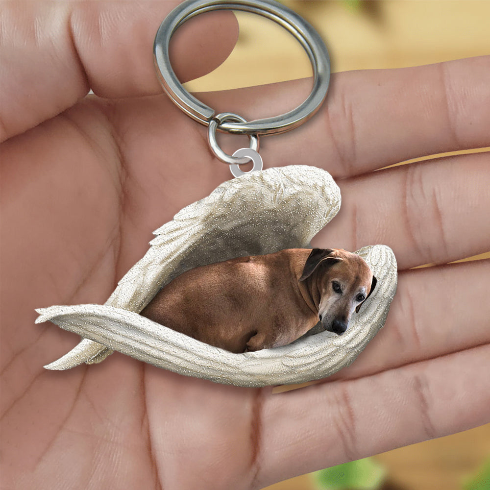 Dog In Angel Acrylic Keychain Dog keychain