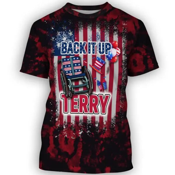 Independence Day Back Up Terry American 3D All Over Print Shirt Hoodie