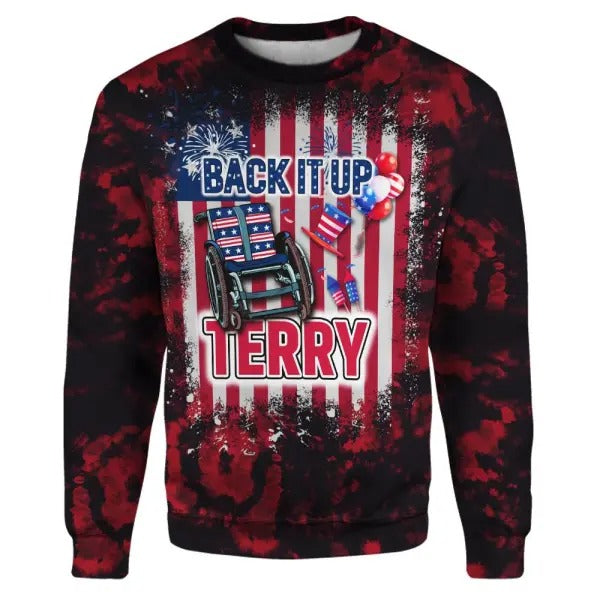 Independence Day Back Up Terry American 3D All Over Print Shirt Hoodie