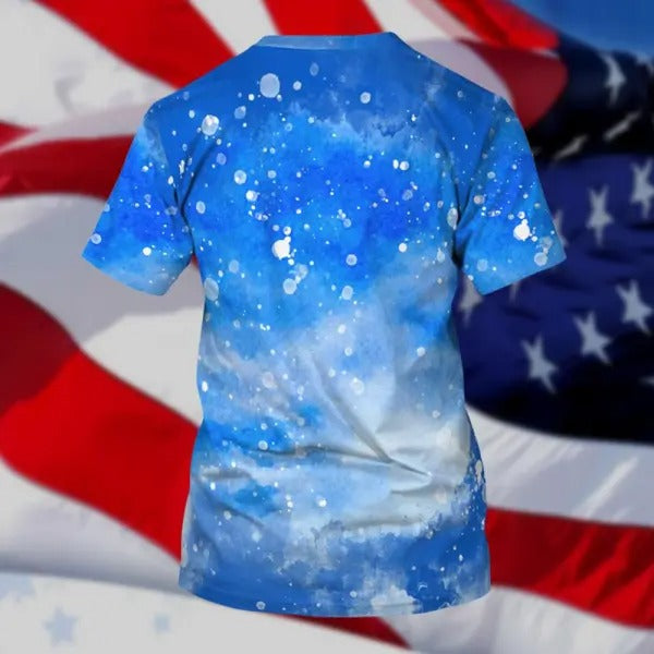 Independence Day American Flag Bleach 3D All Over Printed T Shirt Hoodie