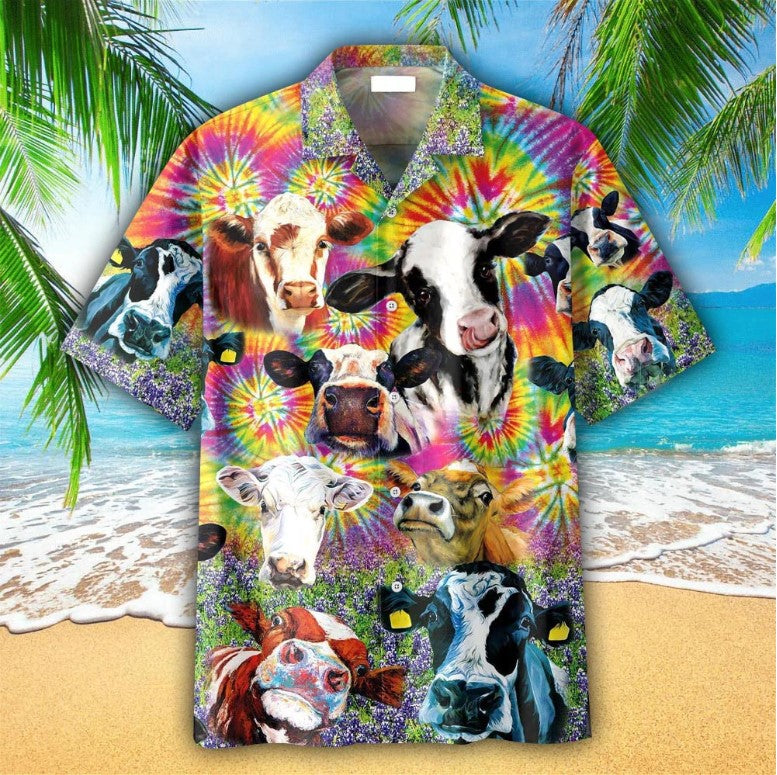 Easily Attracted By Cows Hawaiian Shirt/ Hawaii Shirt Men/ Aloha Shirt/ Tropical Sleeve Summer