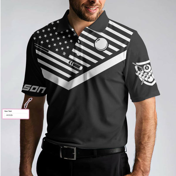 Eat Sleep Billiard Repeat Custom Polo Shirt Personalized Billiard Polo Shirt American Flag Shirt