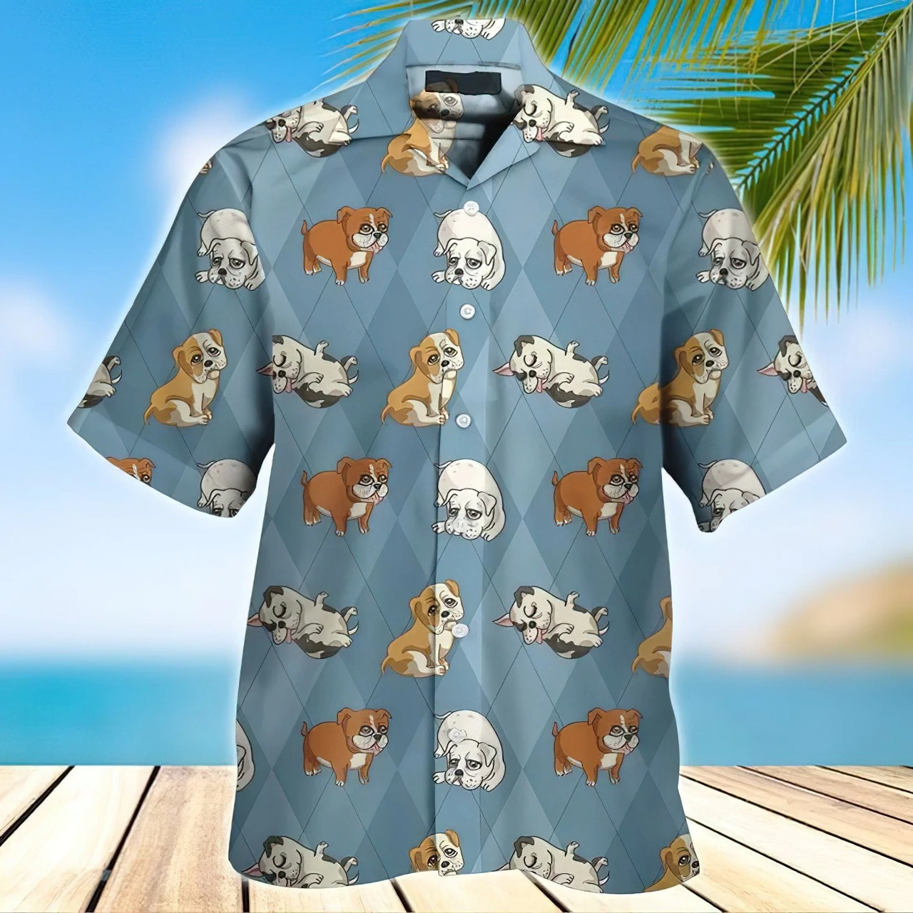 English Bulldog Hawaiian Shirt For Men & Women/ Gift for dog lovers