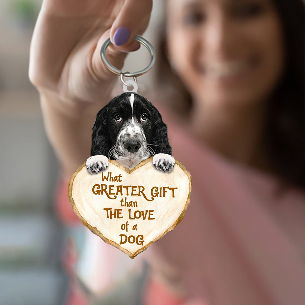 English Springer Spaniel What Greater Gift Than The Love Of A Dog Acrylic Keychain Dog Keychain
