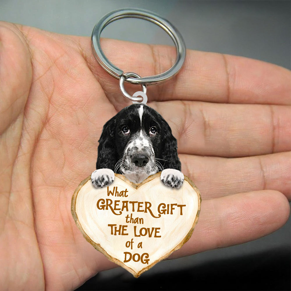 English Springer Spaniel What Greater Gift Than The Love Of A Dog Acrylic Keychain Dog Keychain