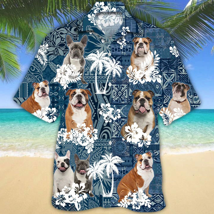 3D Full Printed Dog In Hawaiian Beach Shirts/ Hawaii Aloha Summer Shirts For Dog Lover/ Dog Hawaiian Shirt