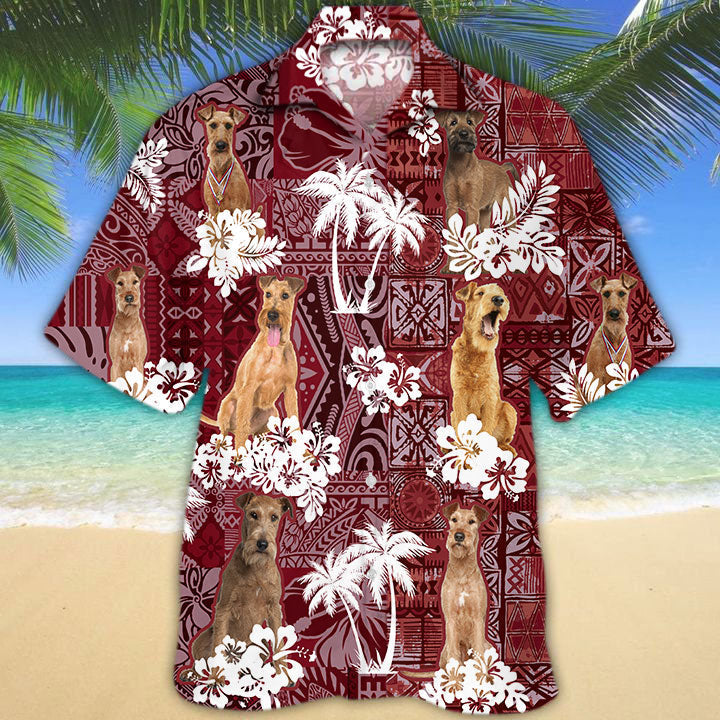 Irish Terrier Hawaiian Shirt/ Hawaiian Shirt For Adults