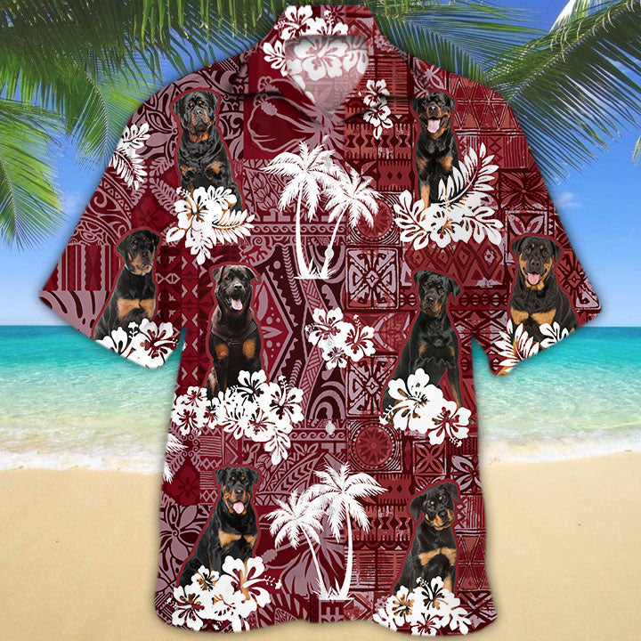 Rottweiler Hawaiian Shirt/ Hawaii Shirt For Dog Lovers