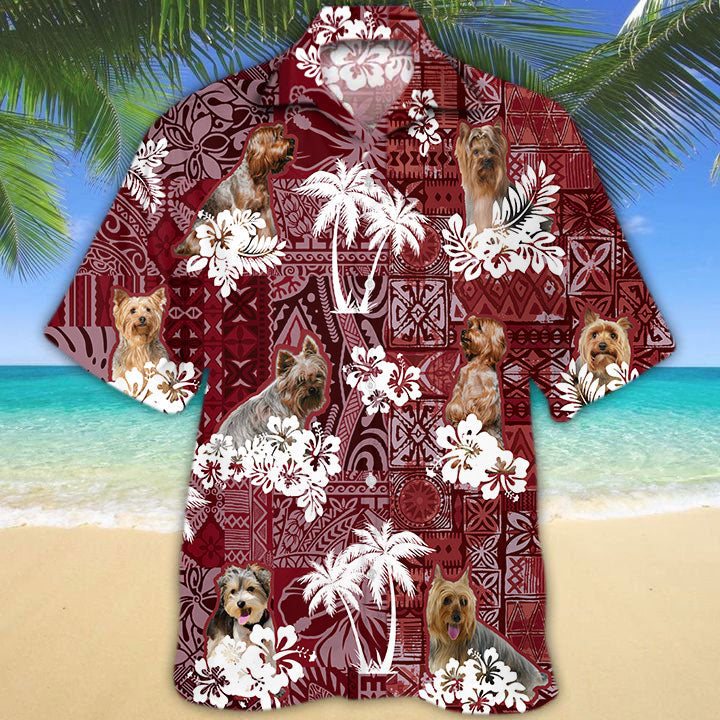 Yorkshire Terrier Hawaiian Shirt/ Coolspod Dog Hawaii Aloha Beach Shirt For Men Women