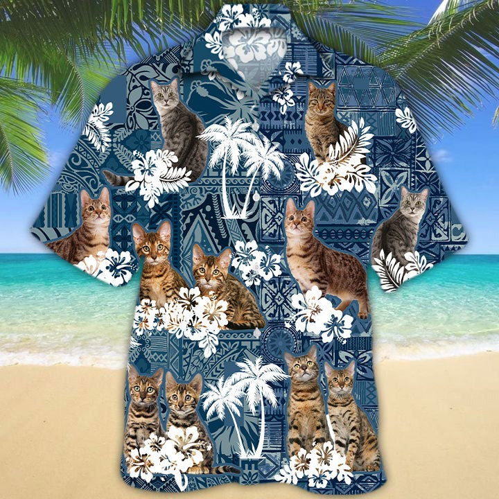 California Spangled Hawaiian Shirt For Men And Woman/ Hawaiian Shirt Cat/ Best Hawaiian Shirts For Cat Lovers