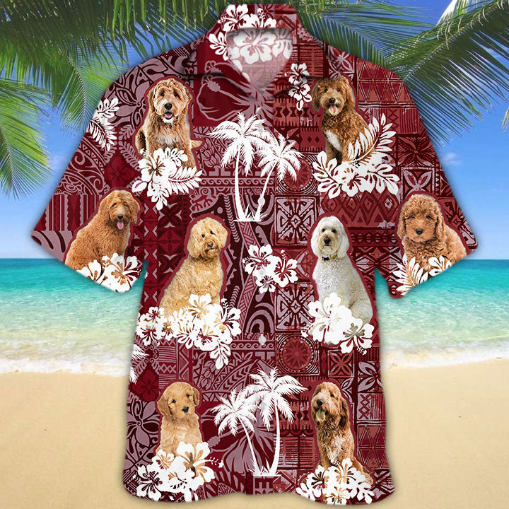 Goldendoodle Hawaiian Shirt/ Dog Hawaii Aloha Beach Shirt Summer