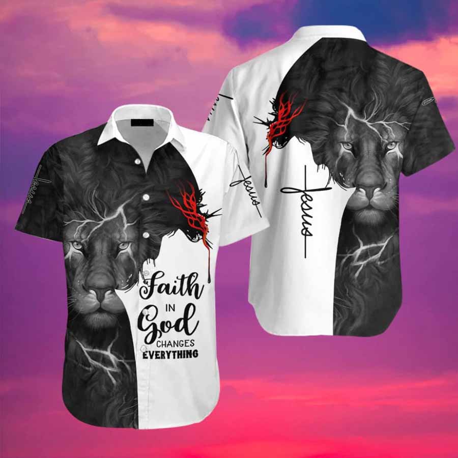 Faith In God Hawaiin Shirt - Christian Hawaiin Shirt For Men & Women