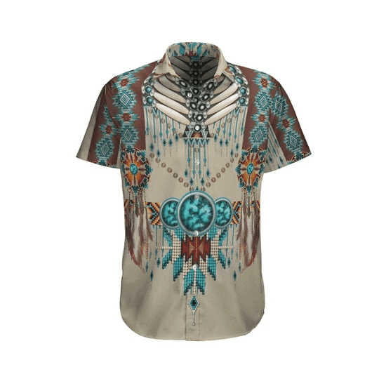 Native American Hawaiian shirts/ Fantasy Native America Watercolor Design Hawaiian Shirt