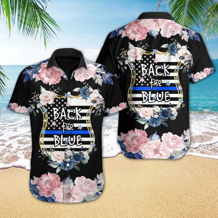 Flower Blossoming Back The Blue Design Hawaiian Shirt