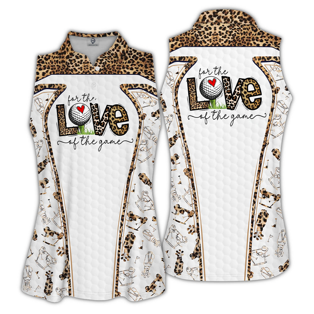 For The Love Of The Game Sleeveless & Zipper Polo Shirt For Womens