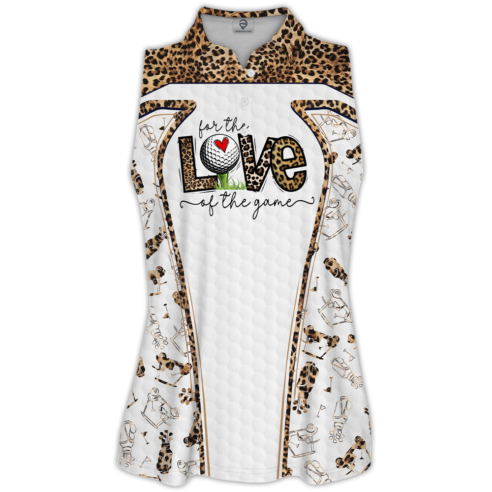 For The Love Of The Game Sleeveless & Zipper Polo Shirt For Womens