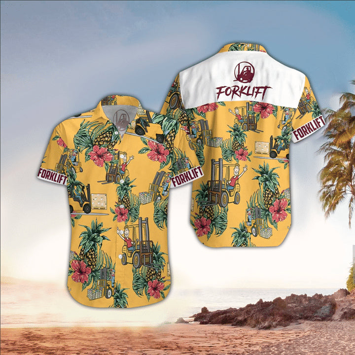 Forklift Driver Hawaiian Shirt For Men/ Forklift Driver Lover Gifts