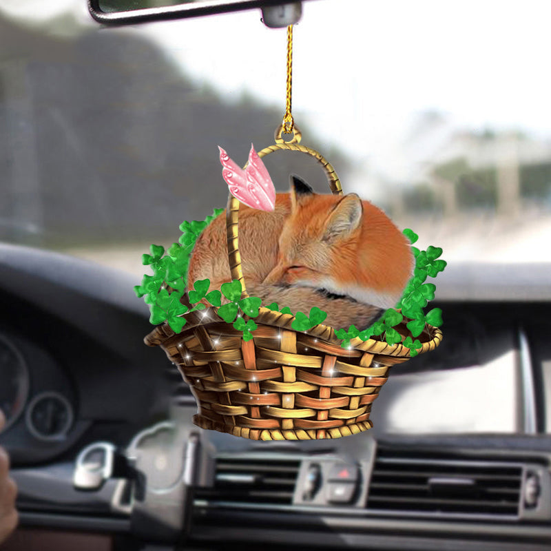 Fox Sleeping Funny Lucky Fairy Two Sided Ornament/ Dog Car Hanging Ornaments