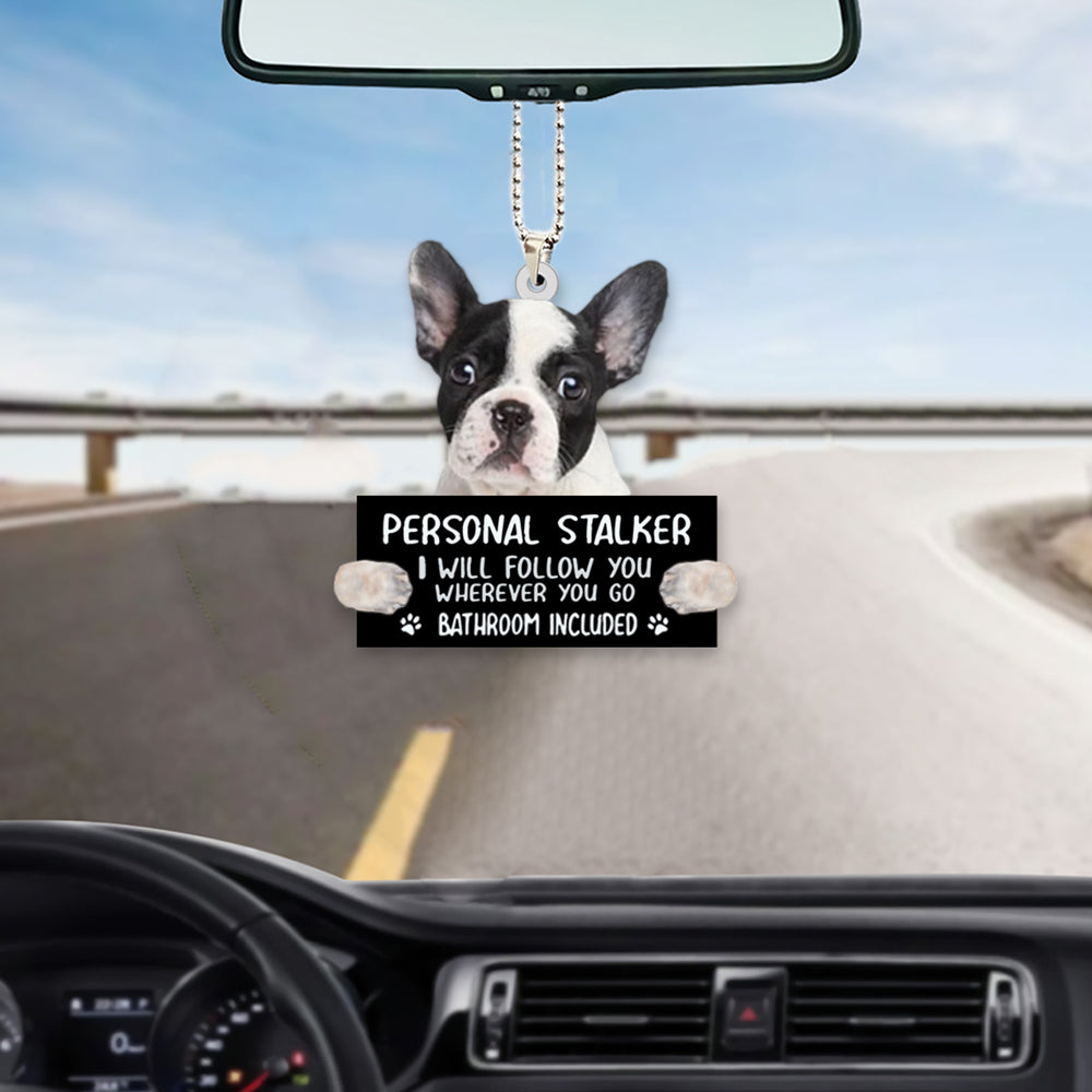 French Bulldog Personal Stalker Auto Hanging Ornament Car Decoration For Dog Lovers