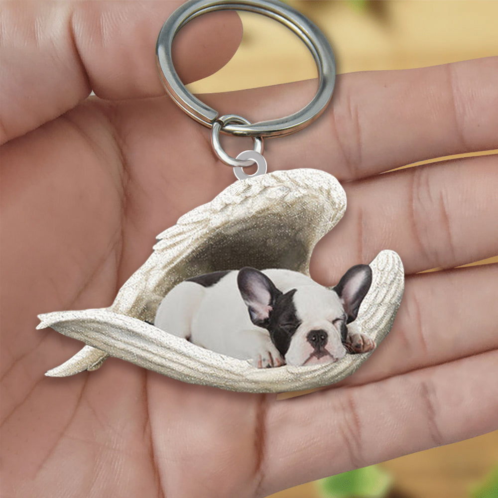 French Bulldog2 Sleeping Angel Acrylic Keychain Dog Sleeping keychain