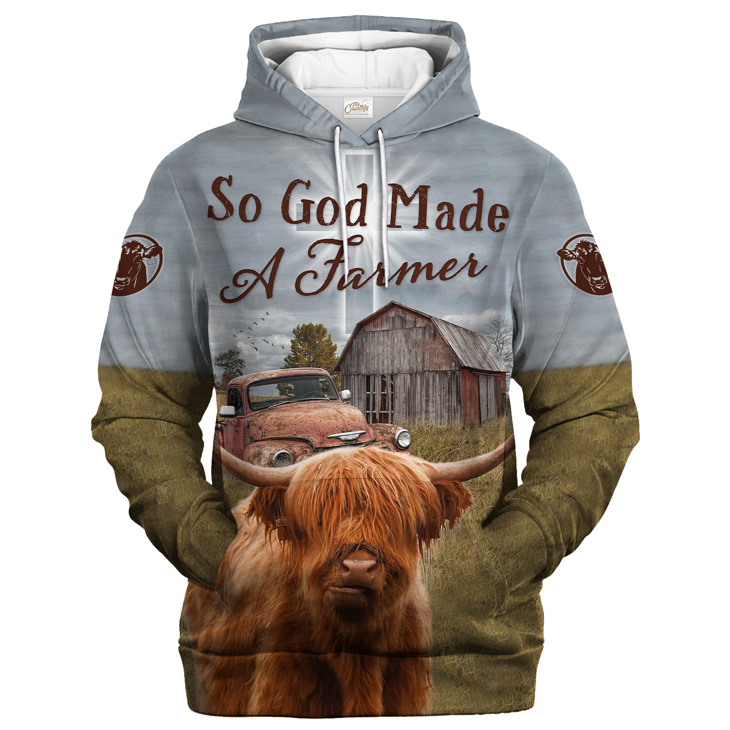 Highland Hoodie For Men And Women/ Gift For Farmer Dad