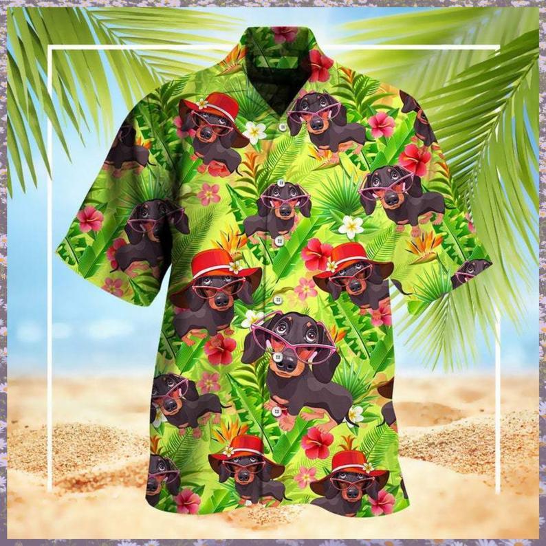 Dachshund Dog Summer Beach Aloha Hawaiian Shirts For Men & For Women