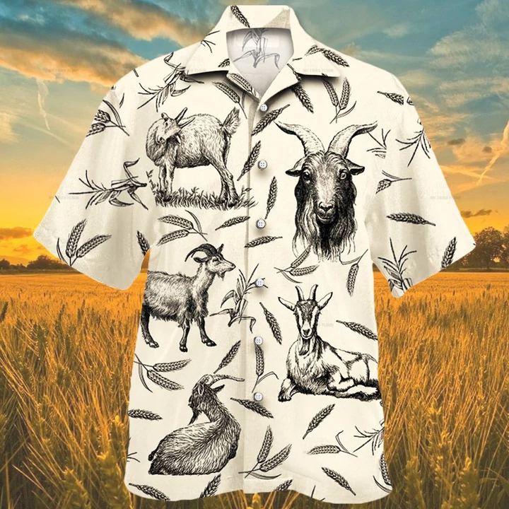 Goat Farm Lovers Hawaiian Shirt Men