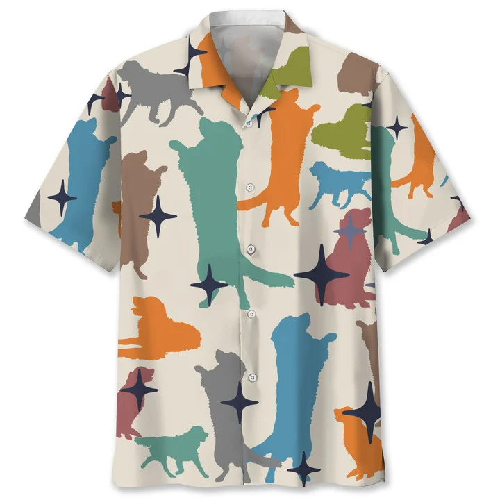 Golden Retriever vintage Hawaiian Shirt/ Hawaiian shirt for men/ Summer gift for Dog lovers