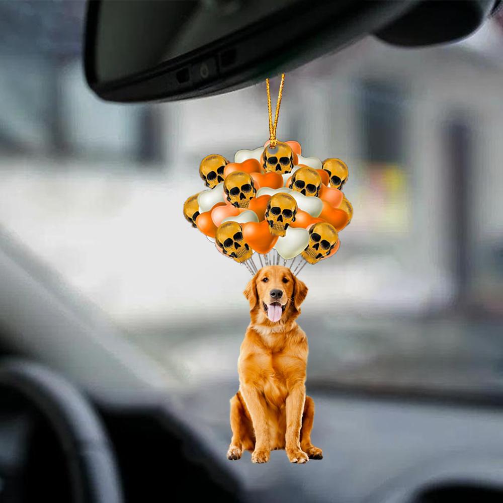 Golden Retriever Halloween Car Ornament Dog Ornament For Halloween