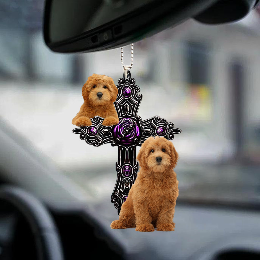 Goldendoodle Pray For God Car Hanging Ornament Dog Pray For God Ornament Coolspod