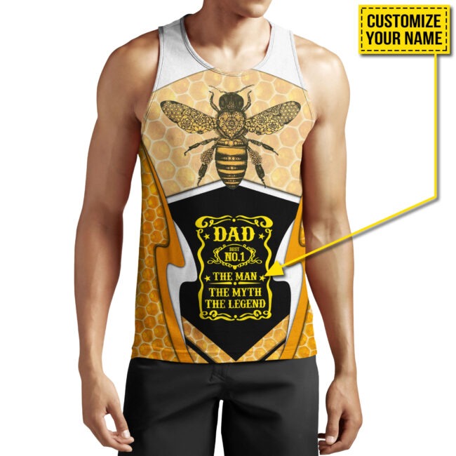 Customized With Name Beekeeper Dad No 1 The Man The Myth The Legend 3D All Over Printed Hoodie Dad Shirt Gifts For Dad