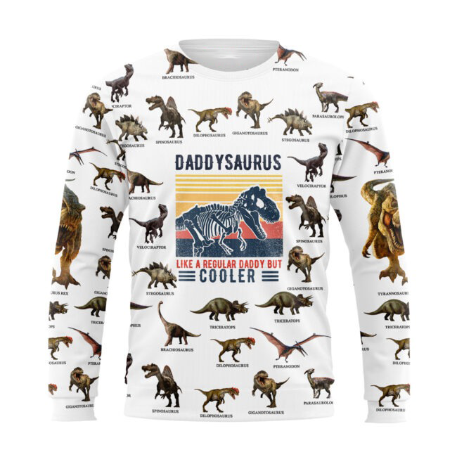 Daddysaurus 3D All Over Printed Shirts 3D Hoodie Daddy Saurus Sublimation Shirt For Dad Father